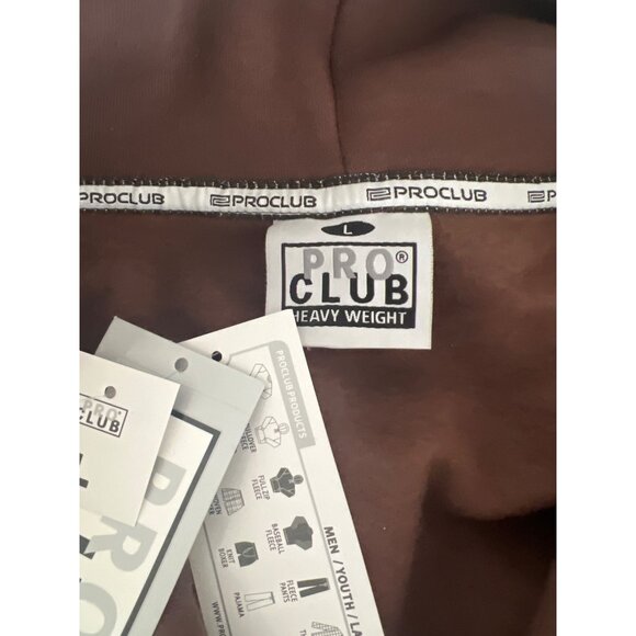 Pro Club Heavyweight Brown Full-Zip Hoodie Sweatshirt - Picture 5 of 5